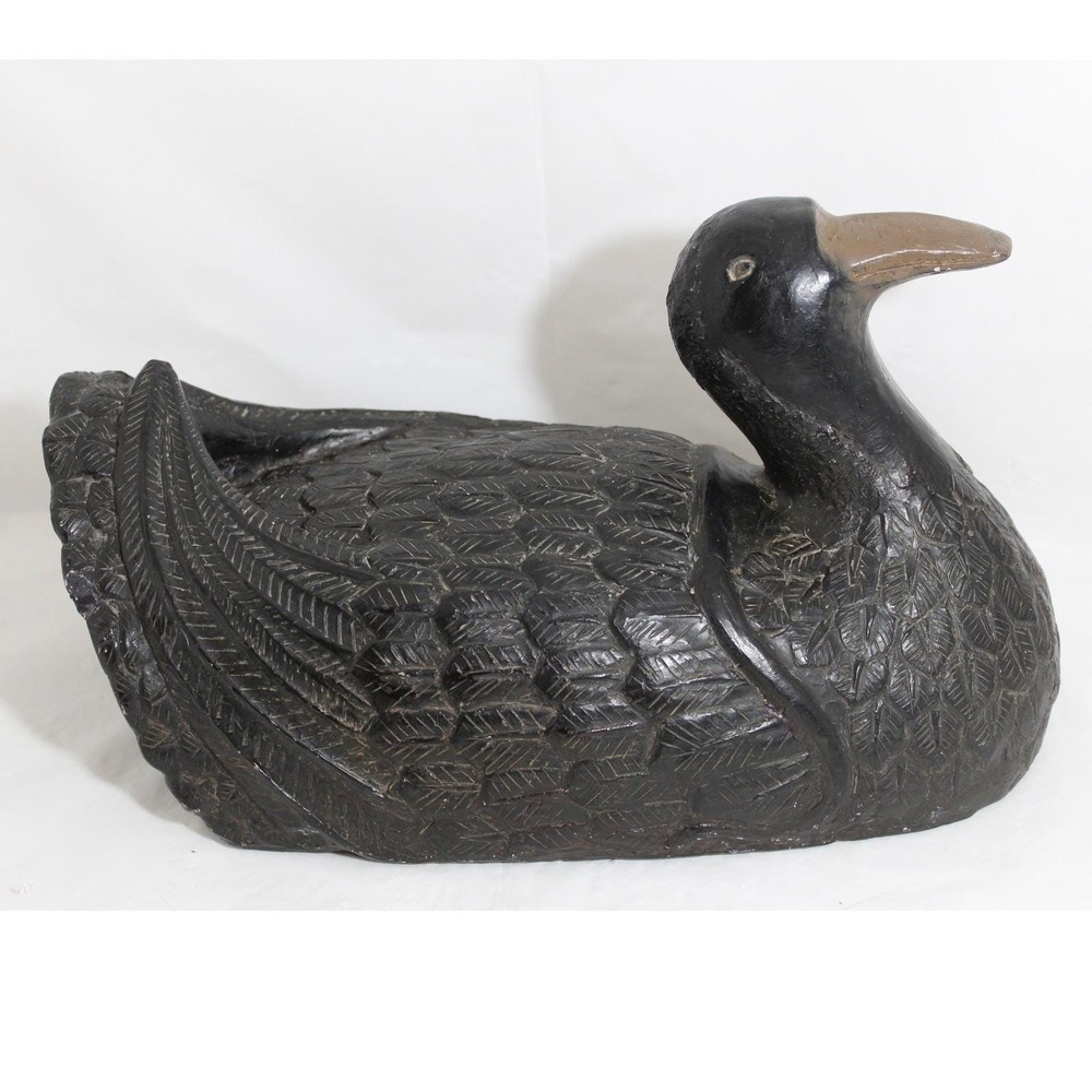 Rare Vintage 1981 Austin Productions Duck Sculpture Figure Large Folk Art Statue